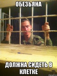 обезьяна должна сидеть в клетке