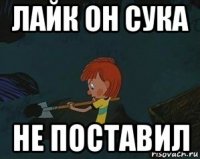 лайк он сука не поставил
