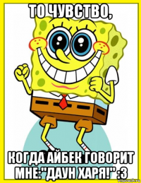 то чувство, когда айбек говорит мне:"даун харя!" :3