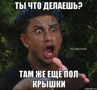 ты что делаешь? там же еще пол крышки
