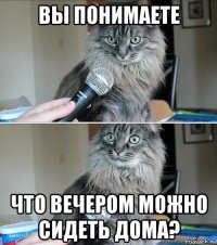 вы понимаете что вечером можно сидеть дома?