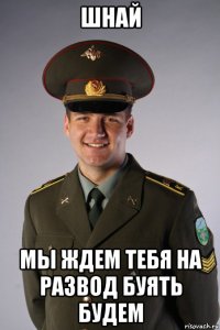 шнай мы ждем тебя на развод буять будем