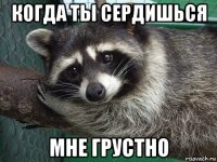 когда ты сердишься мне грустно