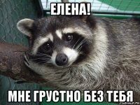 елена! мне грустно без тебя