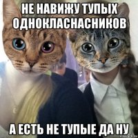 не навижу тупых однокласнасников а есть не тупые да ну