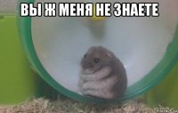 вы ж меня не знаете 