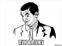  пук в лужу
