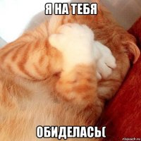 я на тебя обиделась(