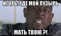 игорь! где мой пузырь мать твою ?!
