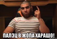  палэц в жопа харашо!