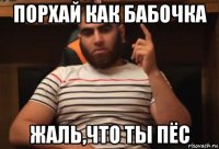 порхай как бабочка жаль,что ты пёс