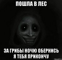пошла в лес за грибы ночю обернись я тебя прикончу