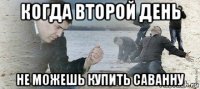 когда второй день не можешь купить саванну