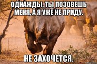 однажды, ты позовешь меня, а я уже не приду. не захочется.