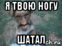 я твою ногу шатал