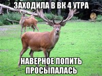 заходила в вк 4 утра наверное попить просыпалась