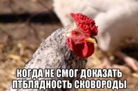  когда не смог доказать птблядность сковороды