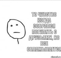 то чувство когда собрался погулять с друзьями, но все обламывается