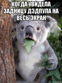 когда увидела задницу дэдпула на весь экран 