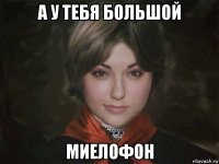 а у тебя большой миелофон