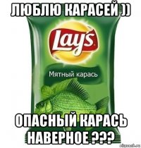 люблю карасей )) опасный карась наверное ???