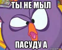 ты не мыл пасуду а