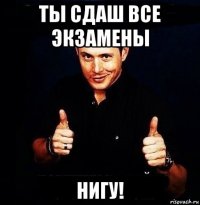 ты сдаш все экзамены нигу!