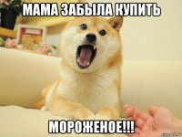 мама забыла купить мороженое!!!