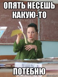 опять несешь какую-то потебню