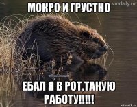 мокро и грустно ебал я в рот,такую работу!!!!!
