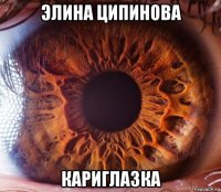 элина ципинова кариглазка
