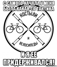 с самого начала у меня была какая-то тактика и я ее придерживался!