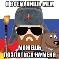я всего лишь мем можешь позлиться на меня