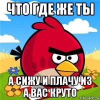 что где же ты а сижу и плачу из а вас круто