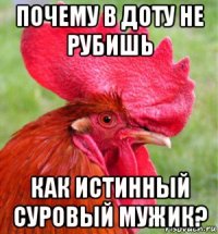 почему в доту не рубишь как истинный суровый мужик?