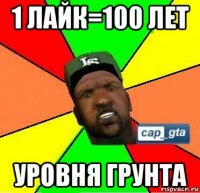 1 лайк=100 лет уровня грунта
