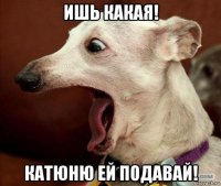 ишь какая! катюню ей подавай!