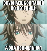 спускаешься такой по лестнице, а она социальная