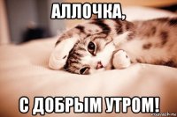 аллочка, с добрым утром!