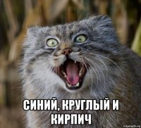  синий, круглый и кирпич