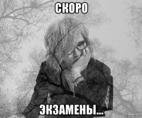 скоро экзамены...