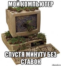 мой компьютер спустя минуту без ставок