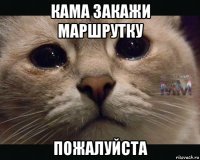 кама закажи маршрутку пожалуйста