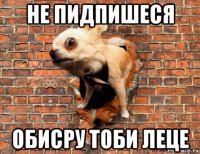 не пидпишеся обисру тоби леце