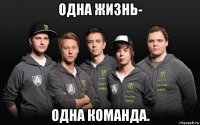 одна жизнь- одна команда.