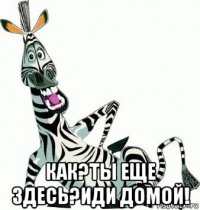  как?ты еще здесь?иди домой!