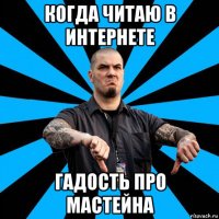 когда читаю в интернете гадость про мастейна