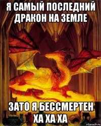 я самый последний дракон на земле зато я бессмертен ха ха ха