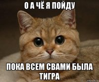 о а чё я пойду пока всем свами была тигра
