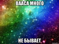 вааса много не бывает